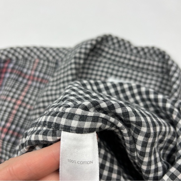 J. Jill Black and White Plaid Button Down Shirt NWOT Size Large - Picture 6 of 7